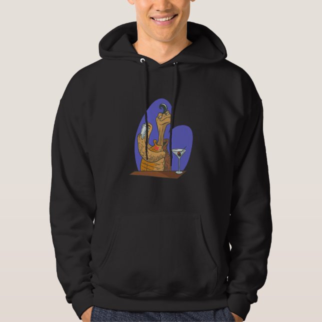 old turtle barman Bartender bar drink Hoodie (Framsida)