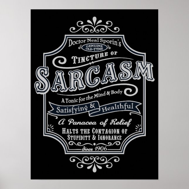 Old Tyme Sarcasm Poster (Framsidan)