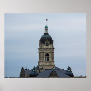 Old Vanderburgh County Domstol, Evansville, IN Poster