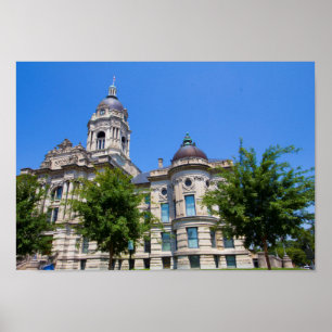 Old Vanderburgh County Domstol, Evansville, IN Poster