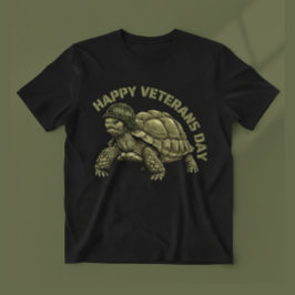 Old Veteran Turtle T Shirt