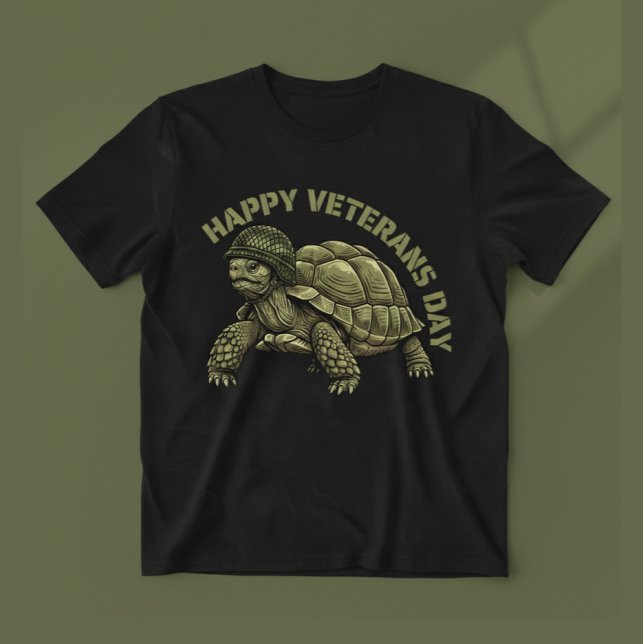 Old Veteran Turtle T Shirt (Skapare uppladdad)