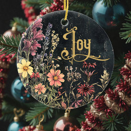 Old Victorian Floral Family Personalized Julgransprydnad Keramik