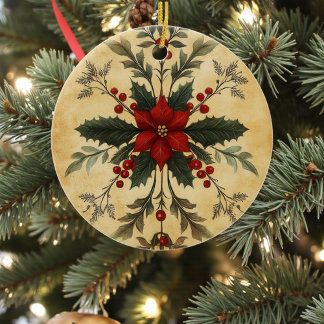 Old Victorian Rustic Family Personalized Julgransprydnad Keramik