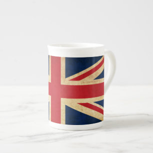 Old Vintage Grunge United Kingdom Flagga Union Jac Benporslin Mugg