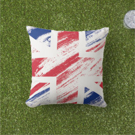 Old Vintage Grunge United Kingdom Flagga Union Jac Kudde
