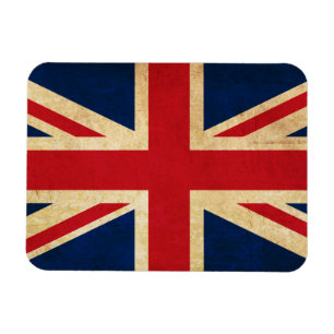 Old Vintage Grunge United Kingdom Flagga Union Jac Magnet