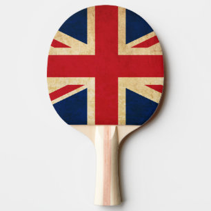Old Vintage Grunge United Kingdom Flagga Union Jac Pingisracket