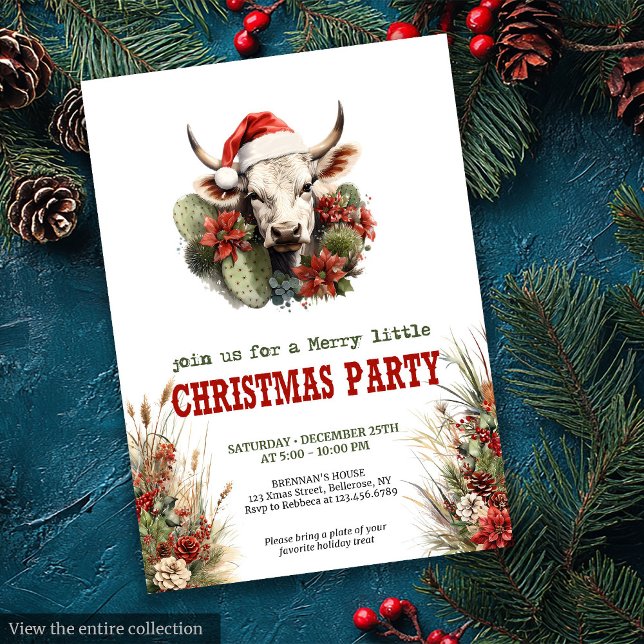 Old West Christmas party editable digital invites Inbjudningar (Old West Christmas party editable digital invitation

)