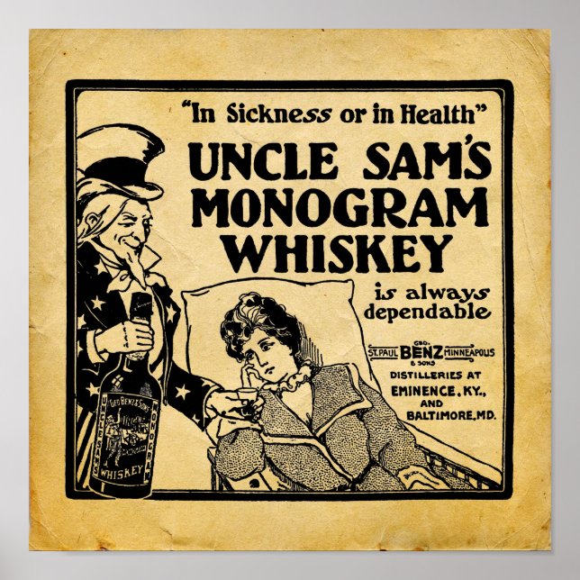 Old Whiskey Advertising Poster (Framsidan)