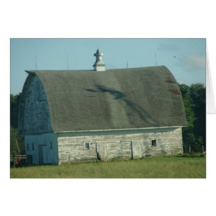 Old White Barn Hälsningskort