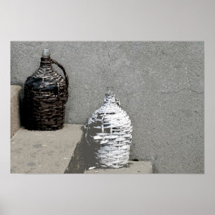 OLD WICKER FLASKOR POSTER