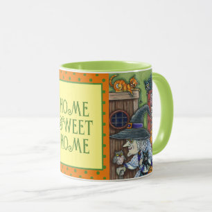 OLD WITCH LYCKLIG HOME, MYCKET KATT & UGGLA HALLOW MUGG