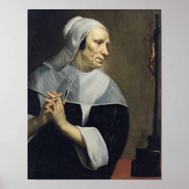 Old Woman Praying Poster (Framsidan)