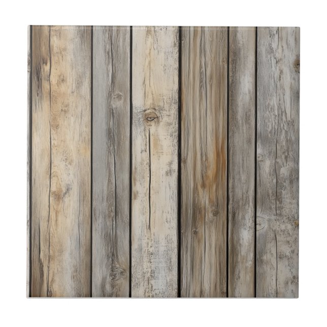 Old Wood Board Mönster Kakelplatta (Framsidan)