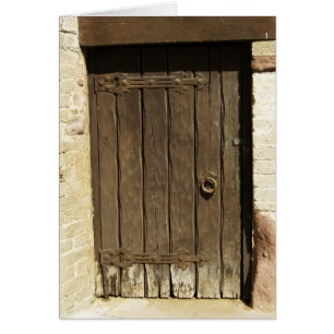 Old Wood Door Hälsningskort