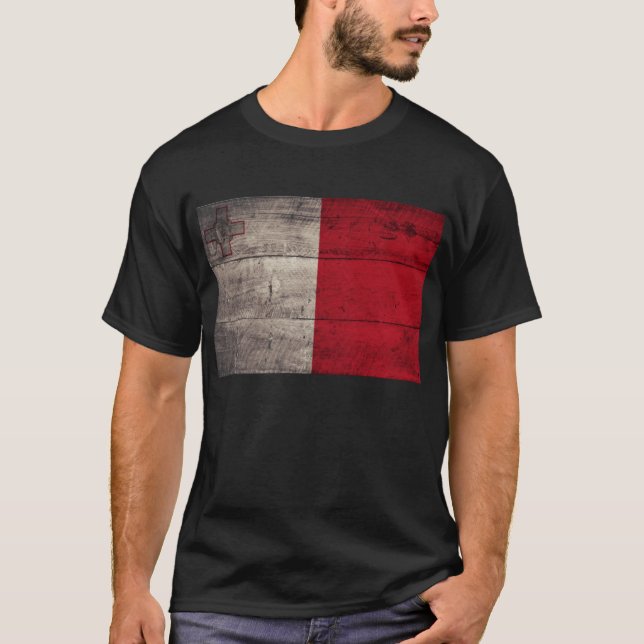 Old Wooden Malta Flagga Tee (Framsida)
