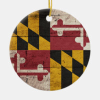 Old Wooden Maryland Flagga