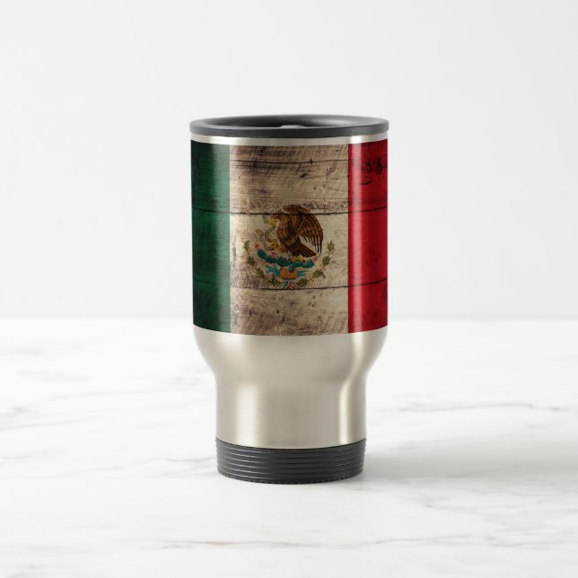 Old Wooden Mexico Flagga Resemugg (Center)