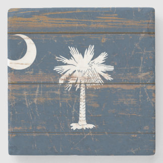 Old Wooden South Carolina Statlig flagga Stenunderlägg