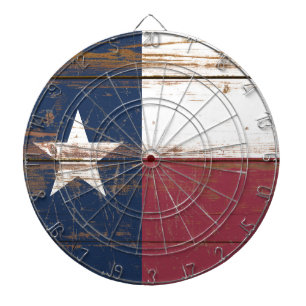 Old Wooden Texas Statlig flagga Dart Board Darttavla