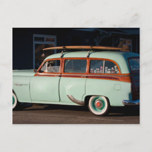 Old Woody Pontiac Vykort