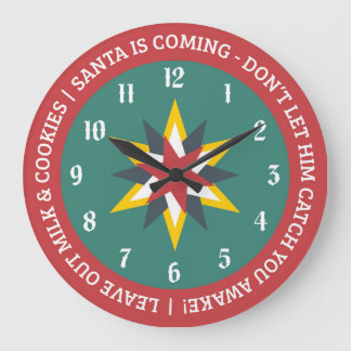 Old World Christmas Clock with Santa Indicator Stor Klocka