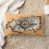 "Old World Explorer" Lumbar Pillow