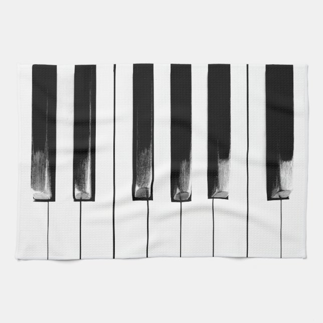 Old Worn Piano Nycklar Kökshandduk (Horisontell)