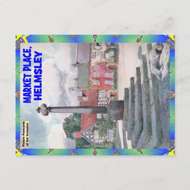 OLD YORKSHIRE - MARKNADEN STÄLLE - HELMSLEY VYKORT (Framsida)
