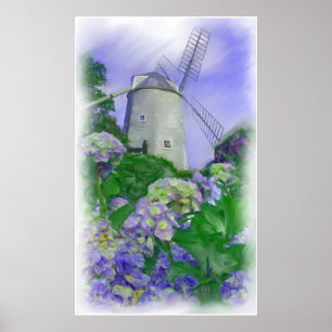 Olde Cape Cod Kvarn Oil Print (vanlig canvas) Poster