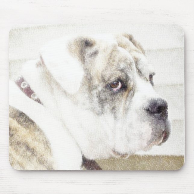 Olde English bulldogge mouspad Musmatta (Framsidan)