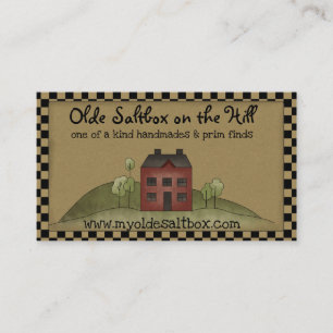 Olde Red Saltbox Rustic Primitive Affärskort Visitkort