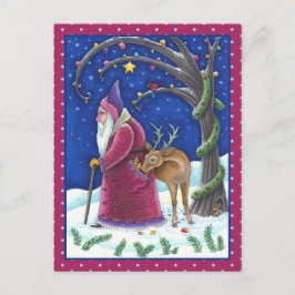 OLDE WORLD BELSNICKLE & HUNGRIG REINDEER, CHRISTMA HELG VYKORT