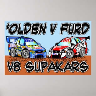 Olden v Furd V8 SupaKars Poster
