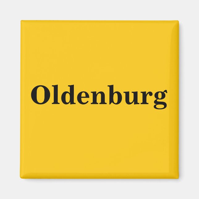 Oldenburg   Magnet Schild Gold Gleb (Framsidan)