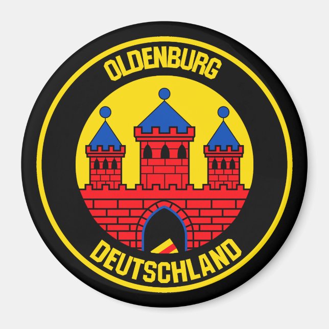 Oldenburg Round Emblem Magnet (Framsidan)