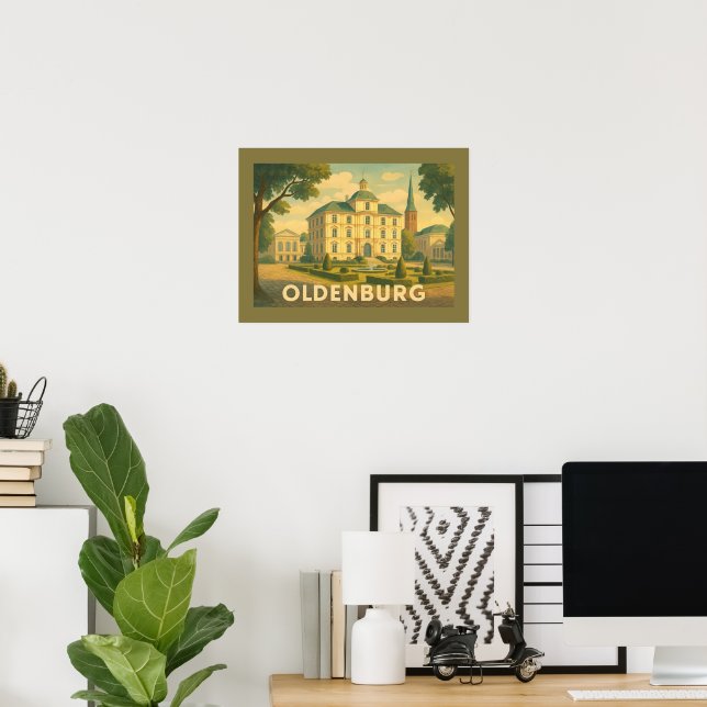 Oldenburg Tyskland Stad Konst Poster (Hemmakontoret)