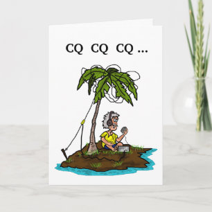 Older Ham på ön med Rig Greeting Card Kort
