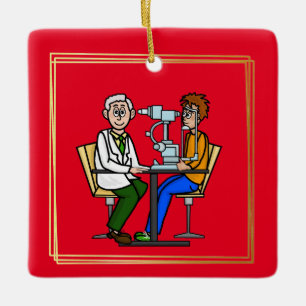 Older Male Optometrist checkar Ögon ornament