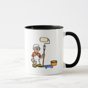 Older Male Professionell Painter Mugg