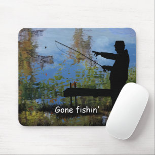 Older Man Fishing Mouse Pad Pension Musmatta