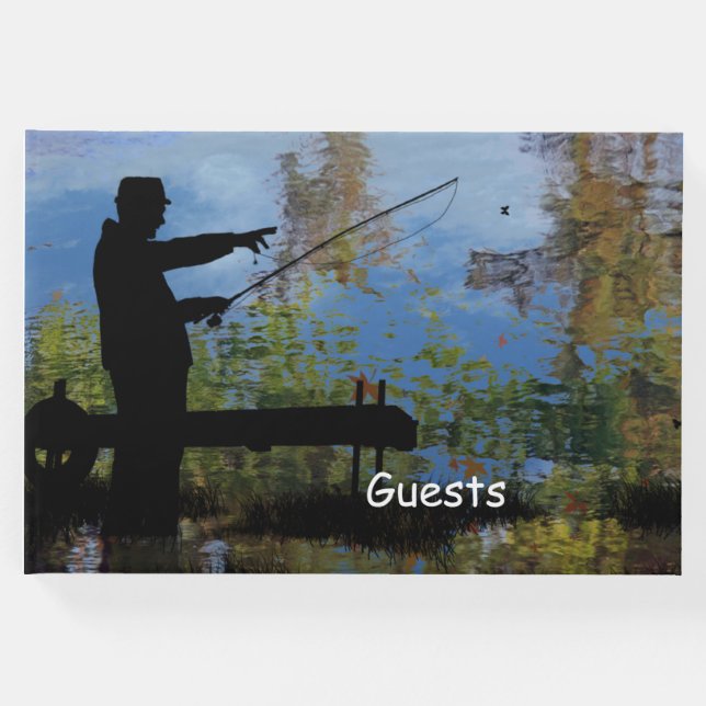 Older Man Fishing Pension Guest Bok (Framsida)