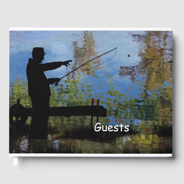 Older Man Fishing Pension Guest Bok (Framsida)