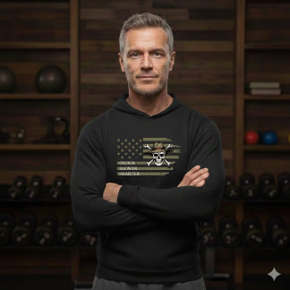 Older Slower Smarter American Flag Skull Hoodie