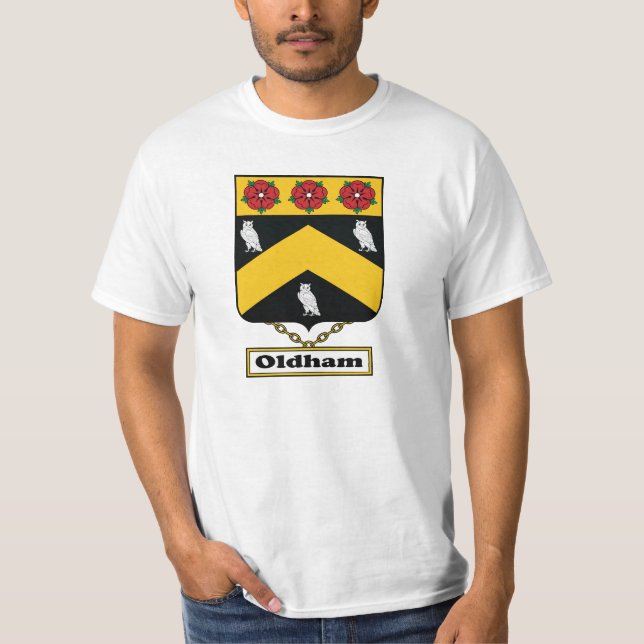 Oldham familjvapensköld t shirt (Framsida)