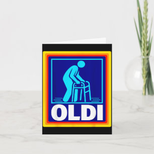 Oldi-parodi rolig retro åldrande humor grafisk far kort