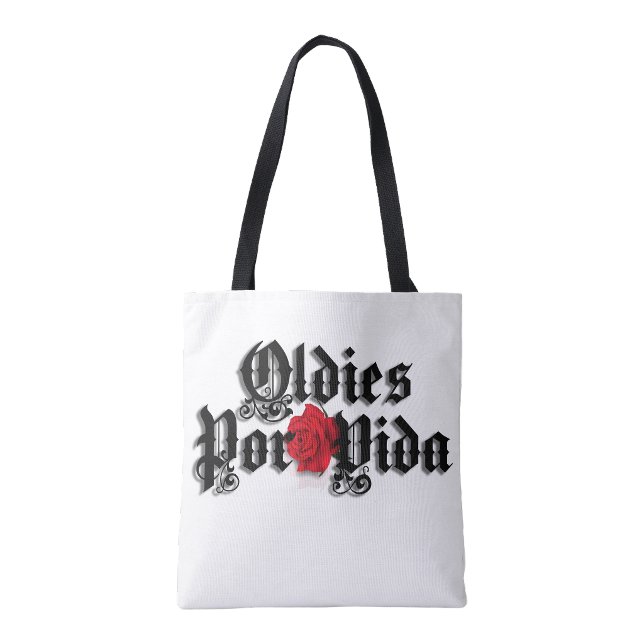 Oldies por vida shopping-handväskan tygkasse (Oldies por vida shopping tote bag)