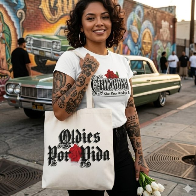 Oldies por vida shoppingväska tygkasse (Oldies por vida shopping tote bag)