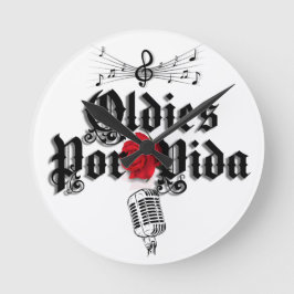 Oldies por vida väggklocka